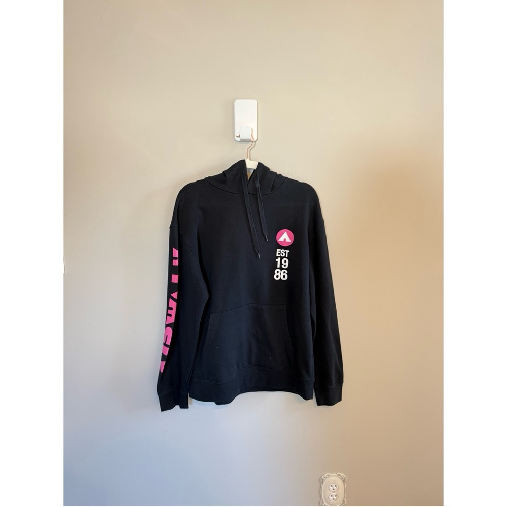 Airwalk • Skate Hoodie Black Pink Graphic Pullover‎ Men's Large Y2K Streetwear